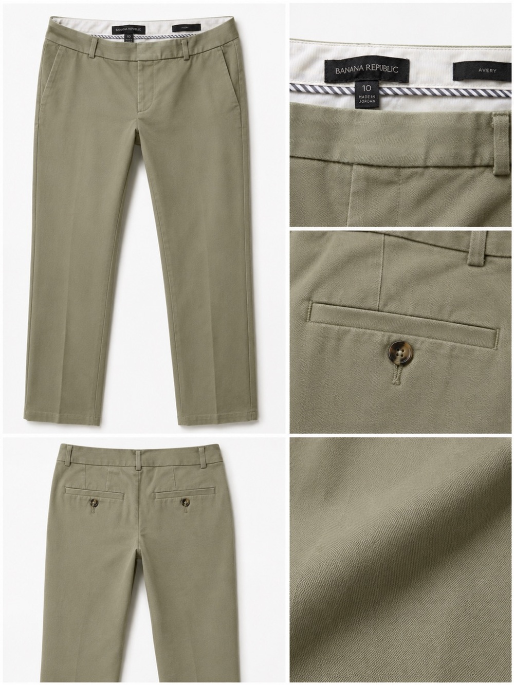 Banana Republic Women's Avery Chino - Olive Green Avery